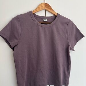 Sunday Best Cropped Lavender T-Shirt
